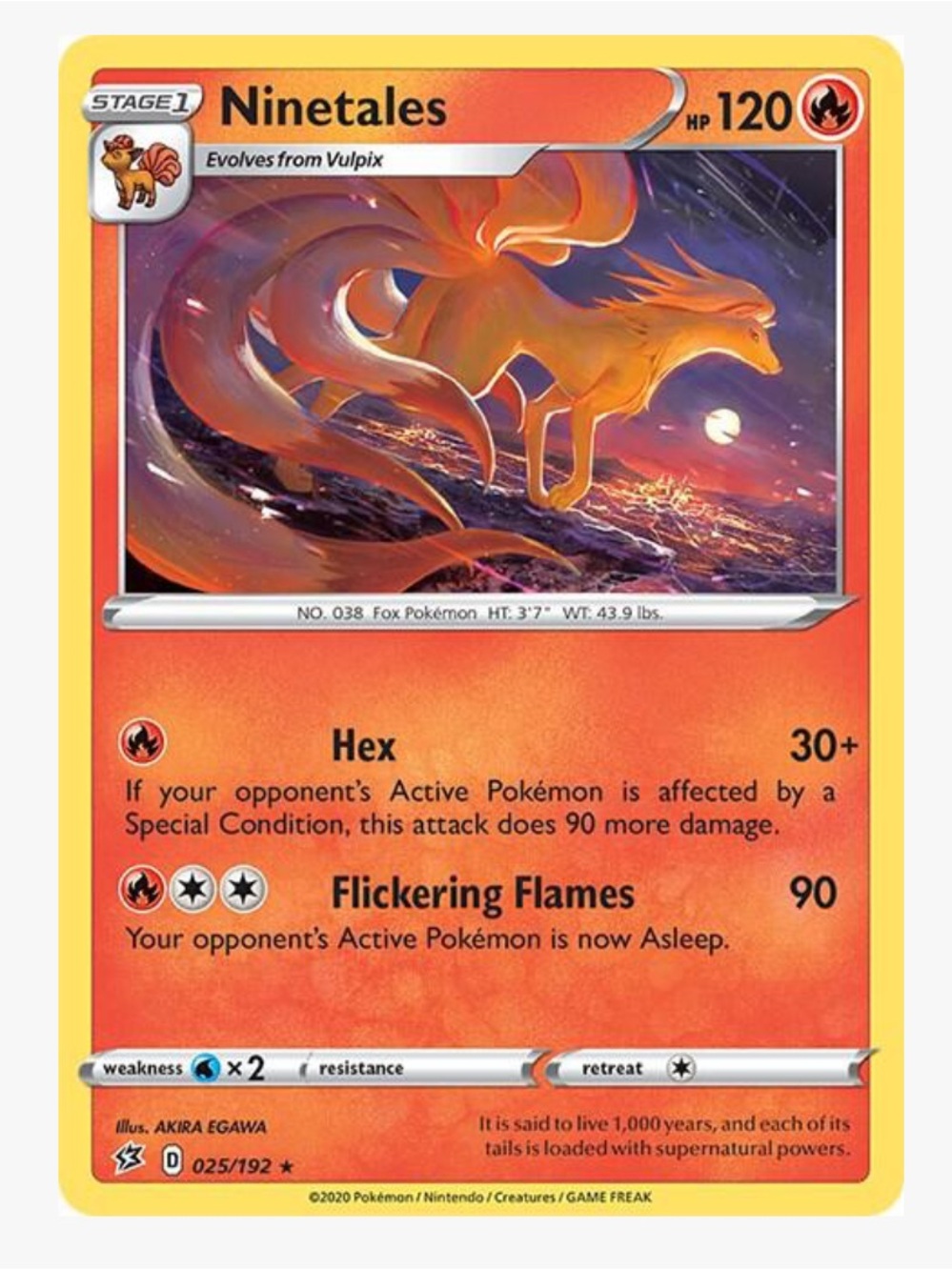Ninetales SWSH02: Rebel Clash Pokemon Trading Card